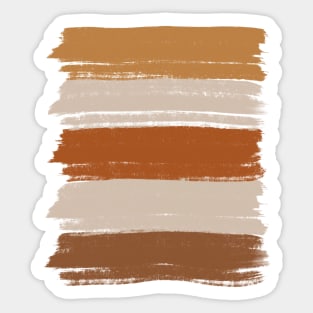 Paint Brush Strokes In Warm Colors Sticker